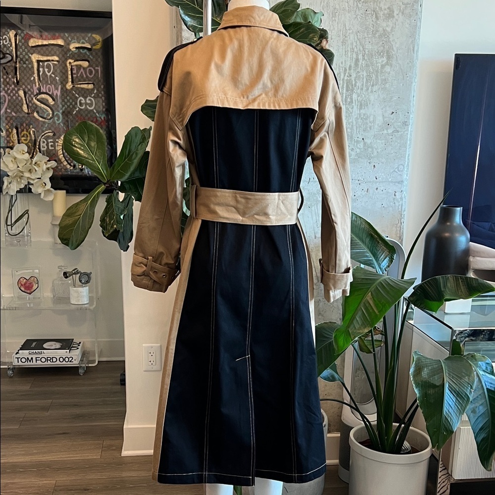 Karen Millen Black and Tan Utility Trench Coat - Picture 6 of 9